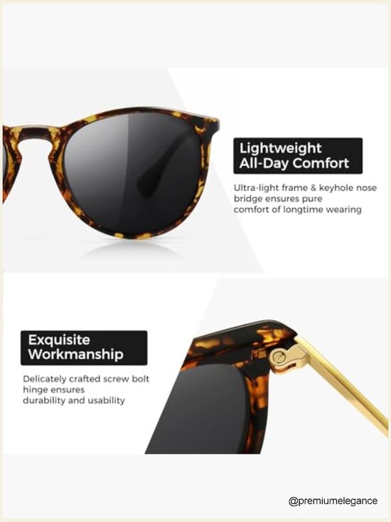 Vintage Round Sunglasses with UV400 Protection